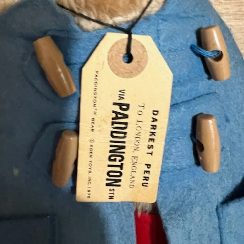 Vintage Paddington Bear plush toy Eden Toys‎ 70's 80's collectible memories